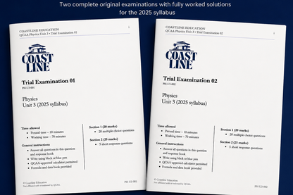 QCAA Physics Unit 3 Trial Examination Bundle