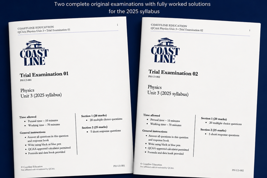 QCAA Physics Unit 3 Trial Examination Bundle